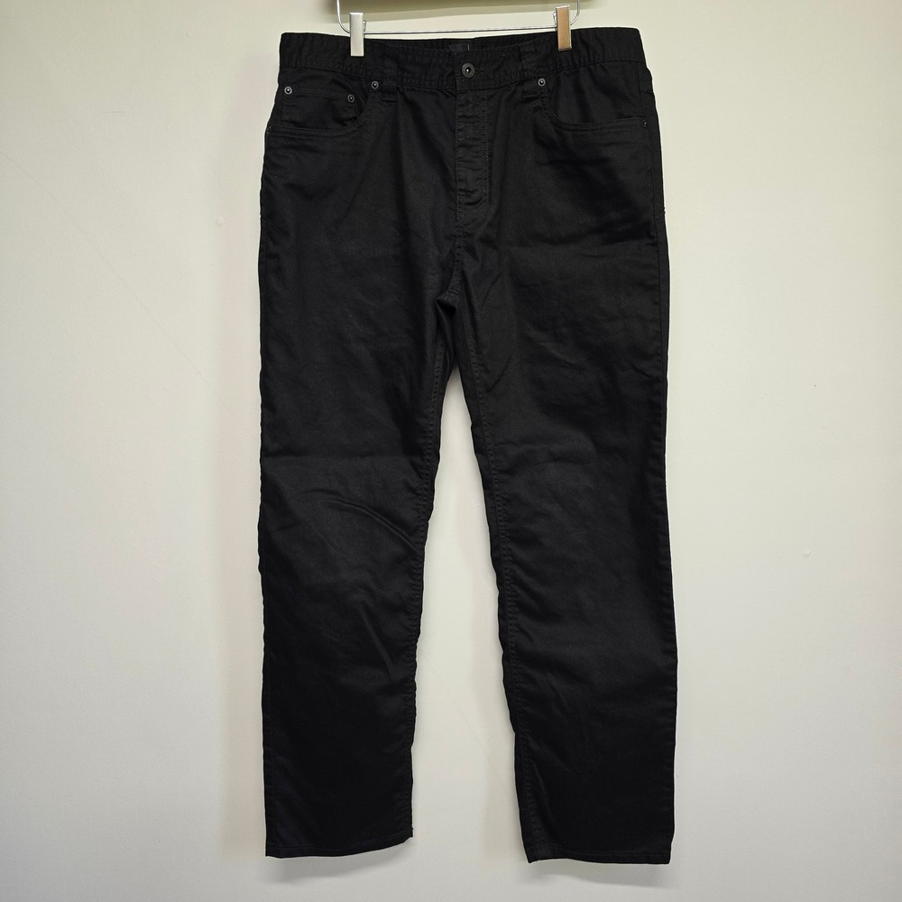 prAna Bridger Slim Fit Pants Mens 36x32 Black Organic Cotton Stretch Gorpcore